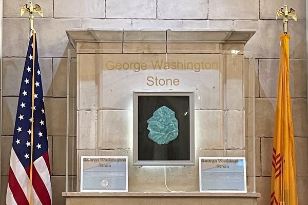 The George Washington Stone display