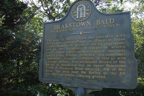 Brasstown Bald Historical Marker
