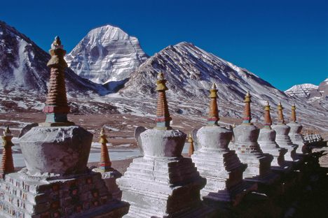 Chortens and Mount Kailash north face.