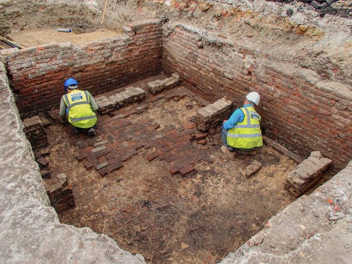 Archaeologists plumbed the remains of brick cellars that probably once held lots of beer.