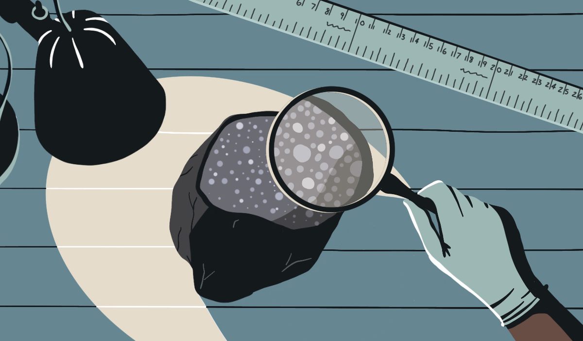 If you think you've got a chondrite, you're looking for chondrules and metal grains.