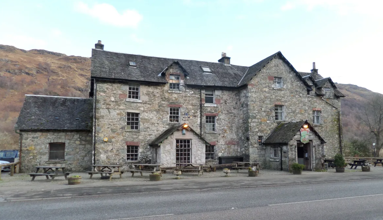 The inn was originally used by the Highland drovers, who steered their cattle down the side of Loch Lomond to the markets.