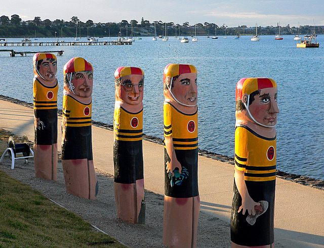 Very inventive bollards in Australia.