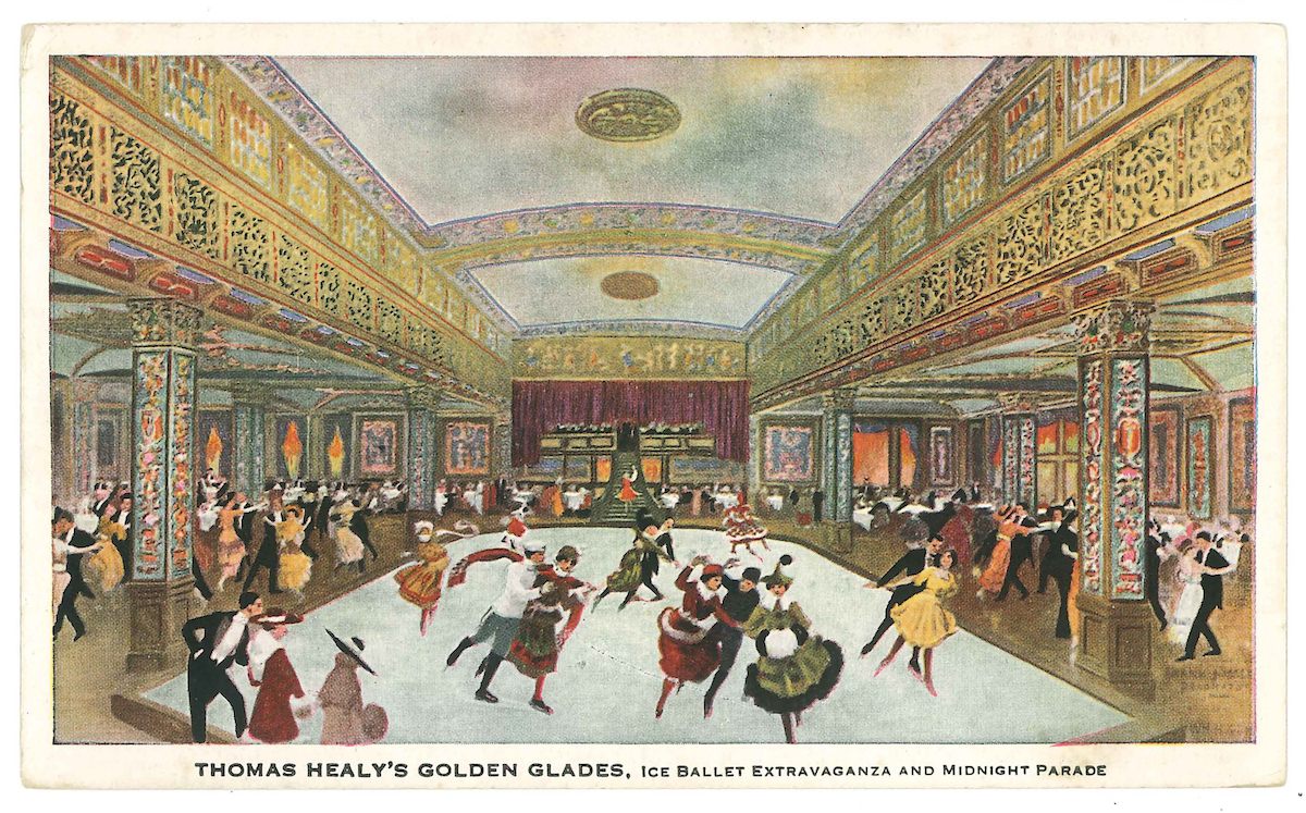 Postcard of Thomas Healy's <em>Golden Glades, Ice Ballet Extravaganza and Midnight Parade</em>, c. 1916.