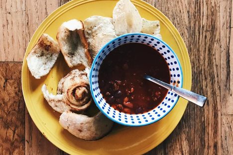 Chili and Cinnamon Rolls