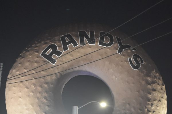 Randy’s Donuts at midnight.