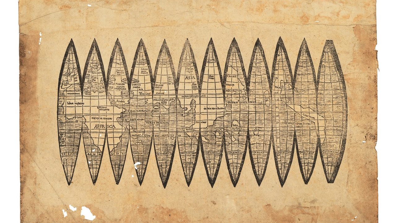 Waldseemuller S Map Was The First To Show This Ocean In 1507, This Map Used The Name 'America' For The First Time - Atlas Obscura