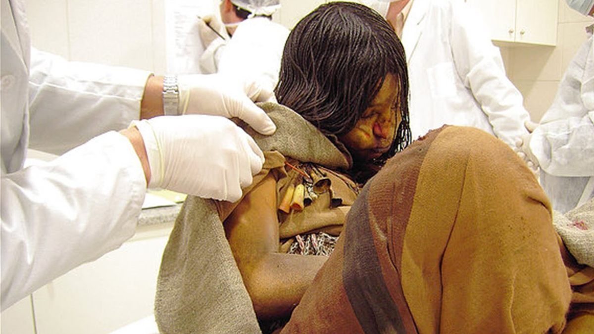 Known as <em>La Doncella</em> or "the maiden," this mummy is the oldest of three Inca children mummies that Ceruti helped to discover in 1999 near Llullaillaco.