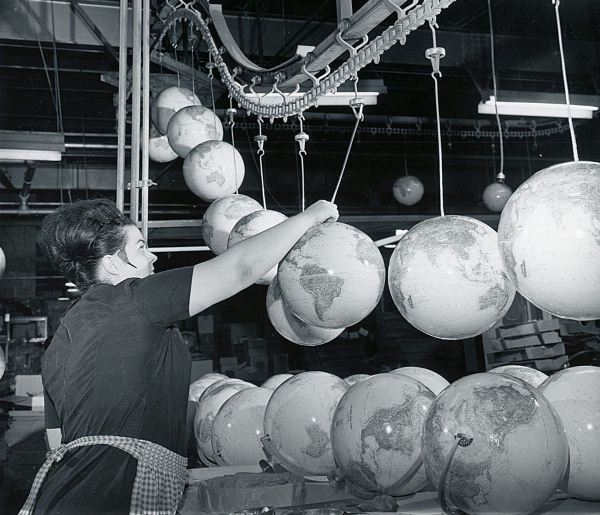 Replogle has been manufacturing globes since the Great Depression.