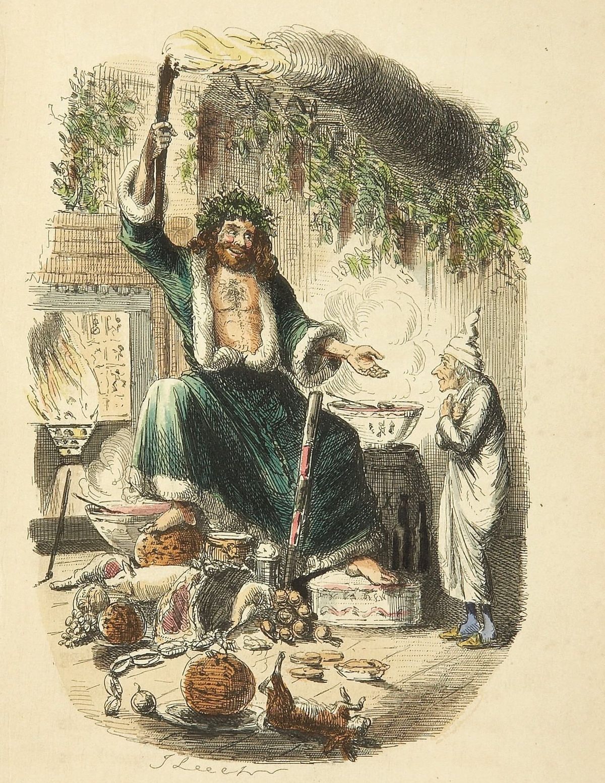 In "A Christmas Carol," the Ghost of Christmas Present sat among "bowls of punch that made the chamber dim with their delicious steam."