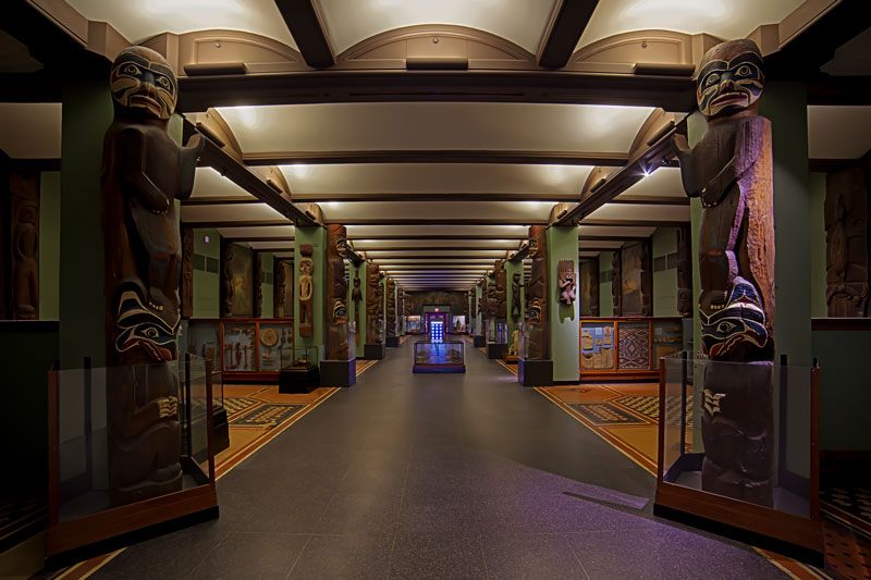 The Northwest Coast Hall exhibition at the American Museum of Natural History.
