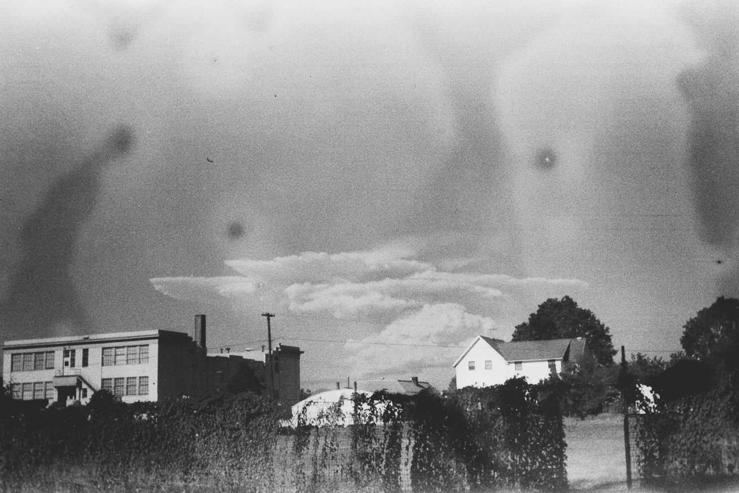 Clouds of smoke from the eruption.