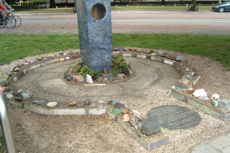 The World Peace Flame and walkway.