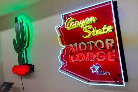 Miniature versions of some of Tucson's most famous neon signs.