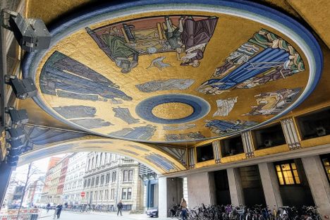 The center of the mosaic.