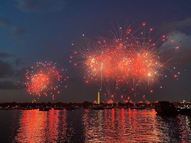 Fireworks over the Potomac River