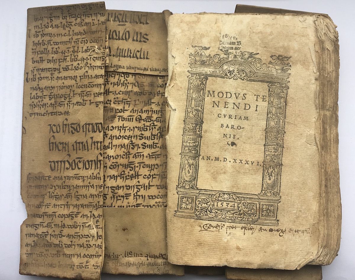 The manuscript bound into the printed text.