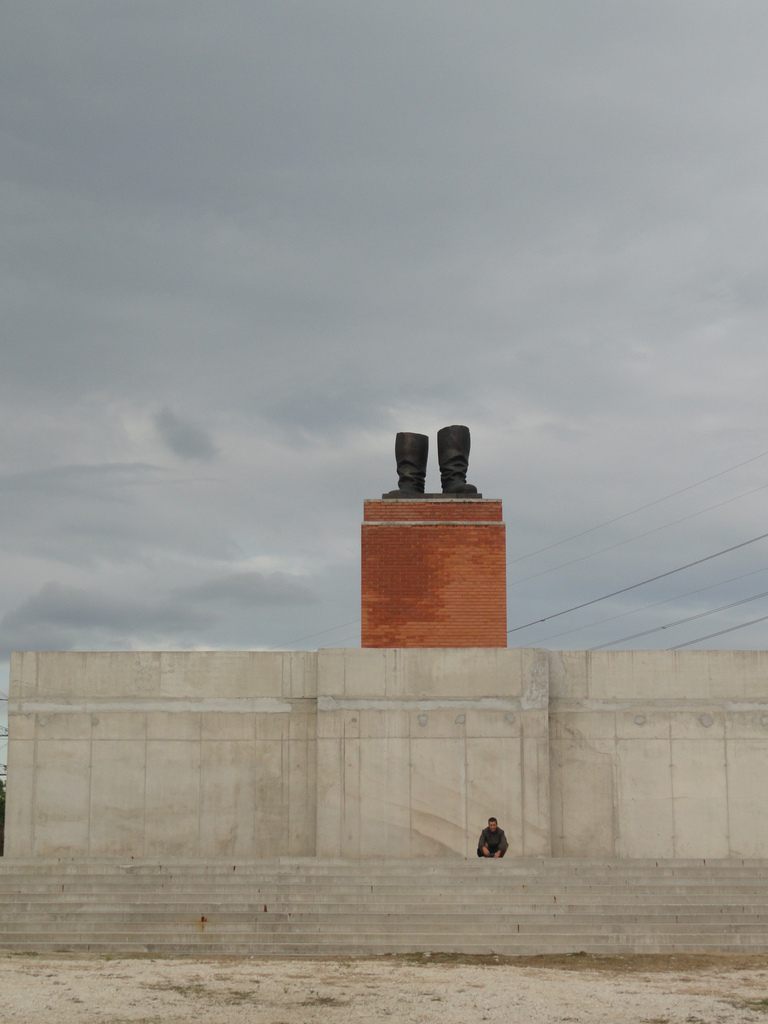 Stalin's boots in Memento Park in Budapest