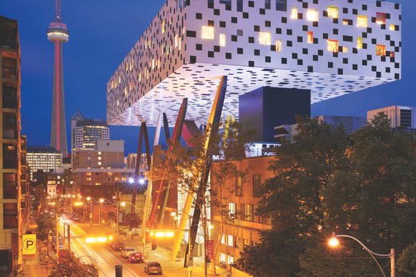 Rosalie Sharp Centre for Design in the iconic Toronto cityscape.