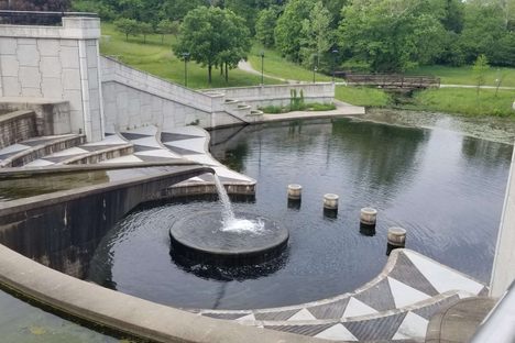 Lower area of the spillway.