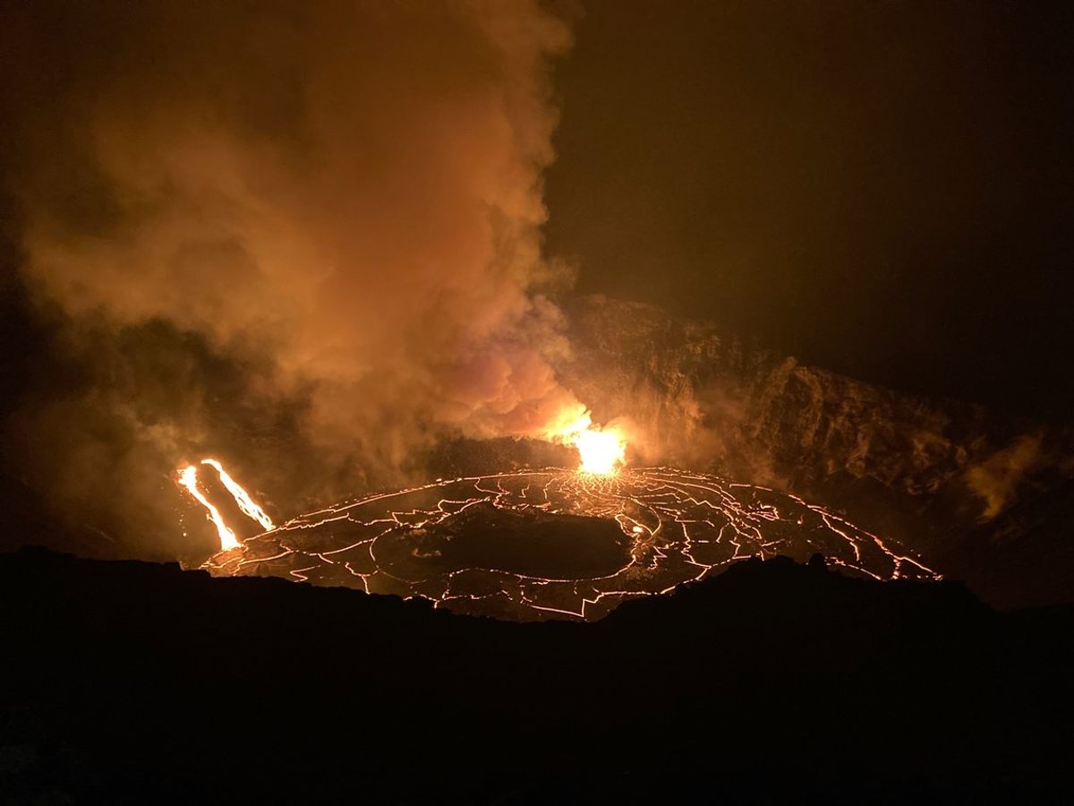 Actual lava lakes are rare.