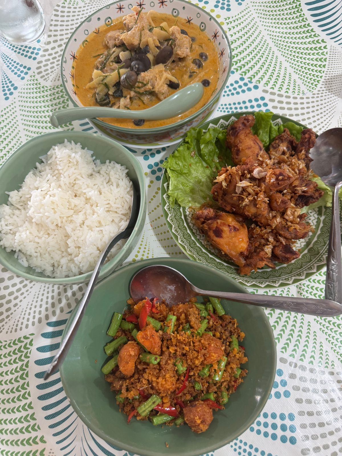 The three dishes I ate at MadMeee. (How big were the frogs those legs came from?)