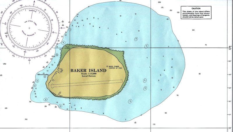 A map of Baker Island, where each year goes to die.