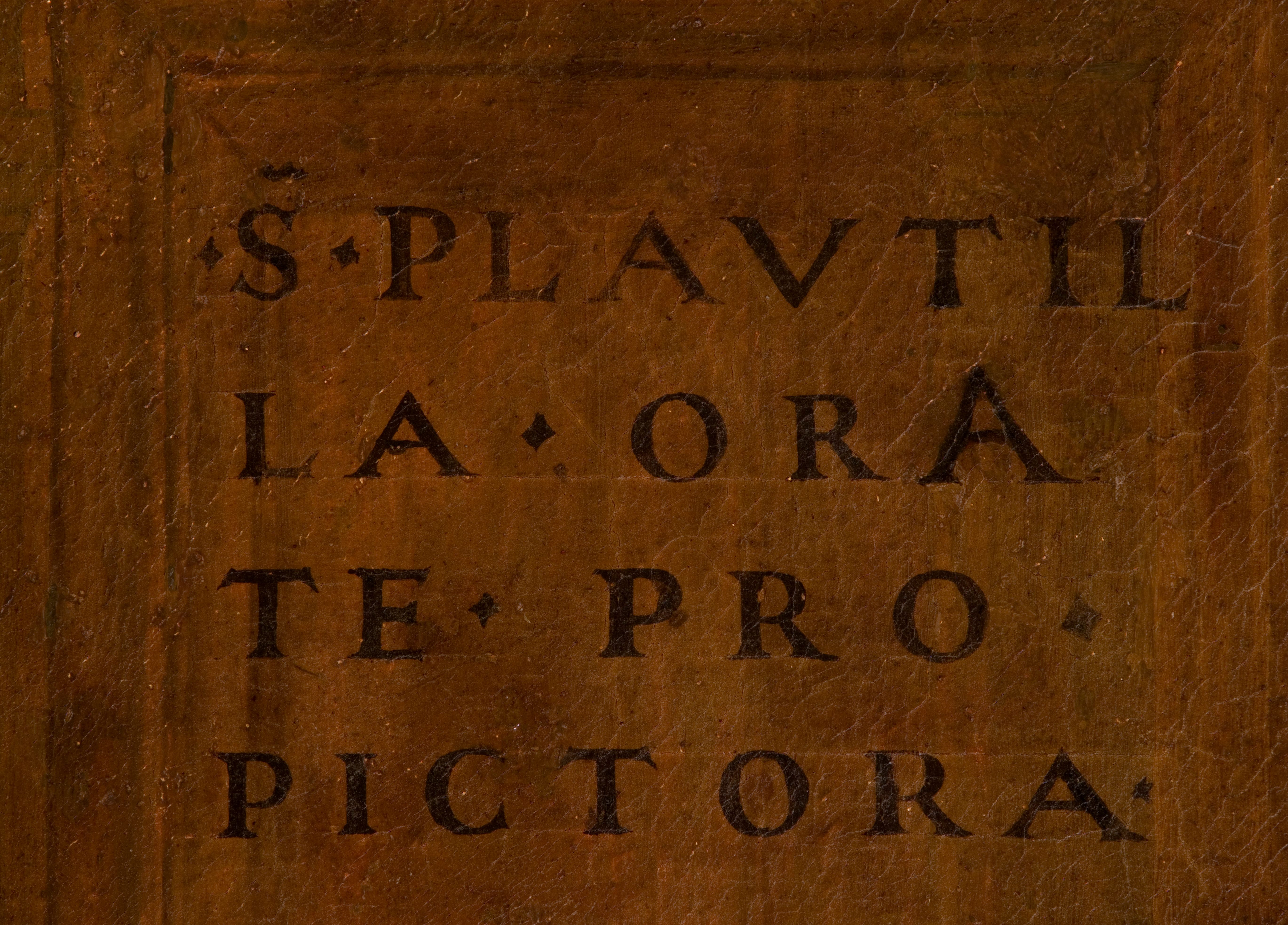 Nelli's signature, along with her appeal: "Pray for the paintress."