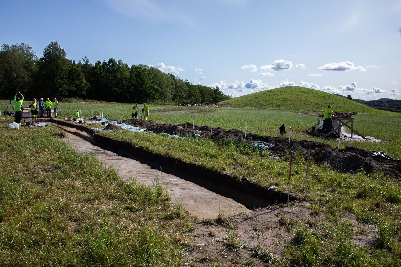 A test trench was dug at the site, some 50 miles south of Oslo, to inspect the find before it's further excavated.