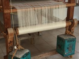 Silk loom at the monastery.