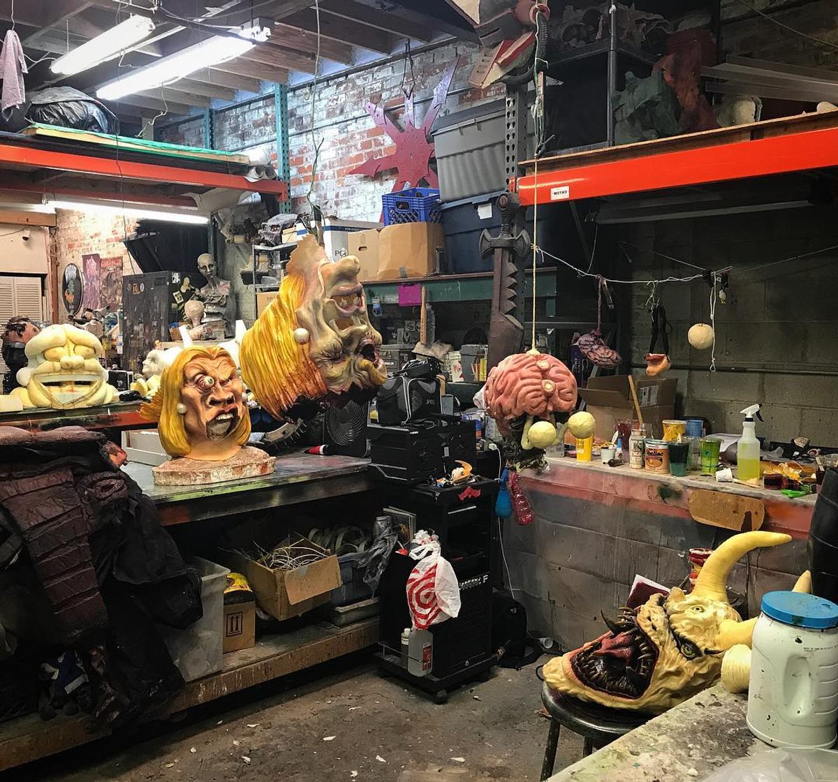The studio, as it looked on an average day in 2017.