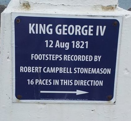 Foot Prints of King George lV