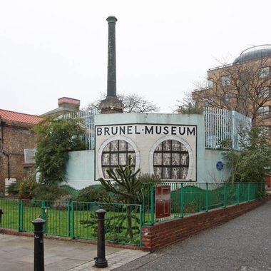The newly painted outside of the Brunel Museum.
