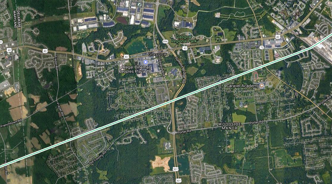 Today, the New Castle and Frenchtown would have cut close to a movie theater and a Home Depot.