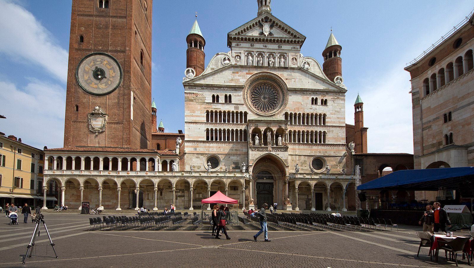 Cremona today, set up for a concert.
