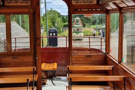 View from inside Glasgow tram