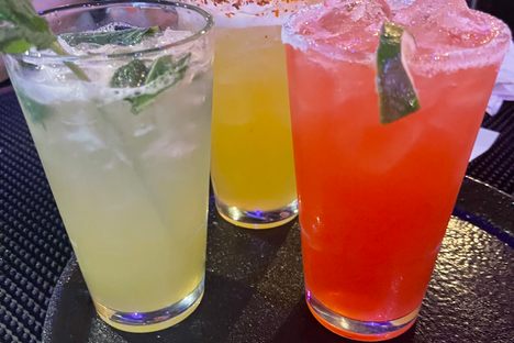 The bar has fresh, fruity cocktails with creative names like Lost Strawberry Fields.