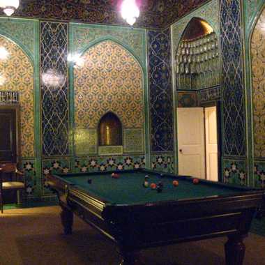 Mid Eastern-themed billiards room