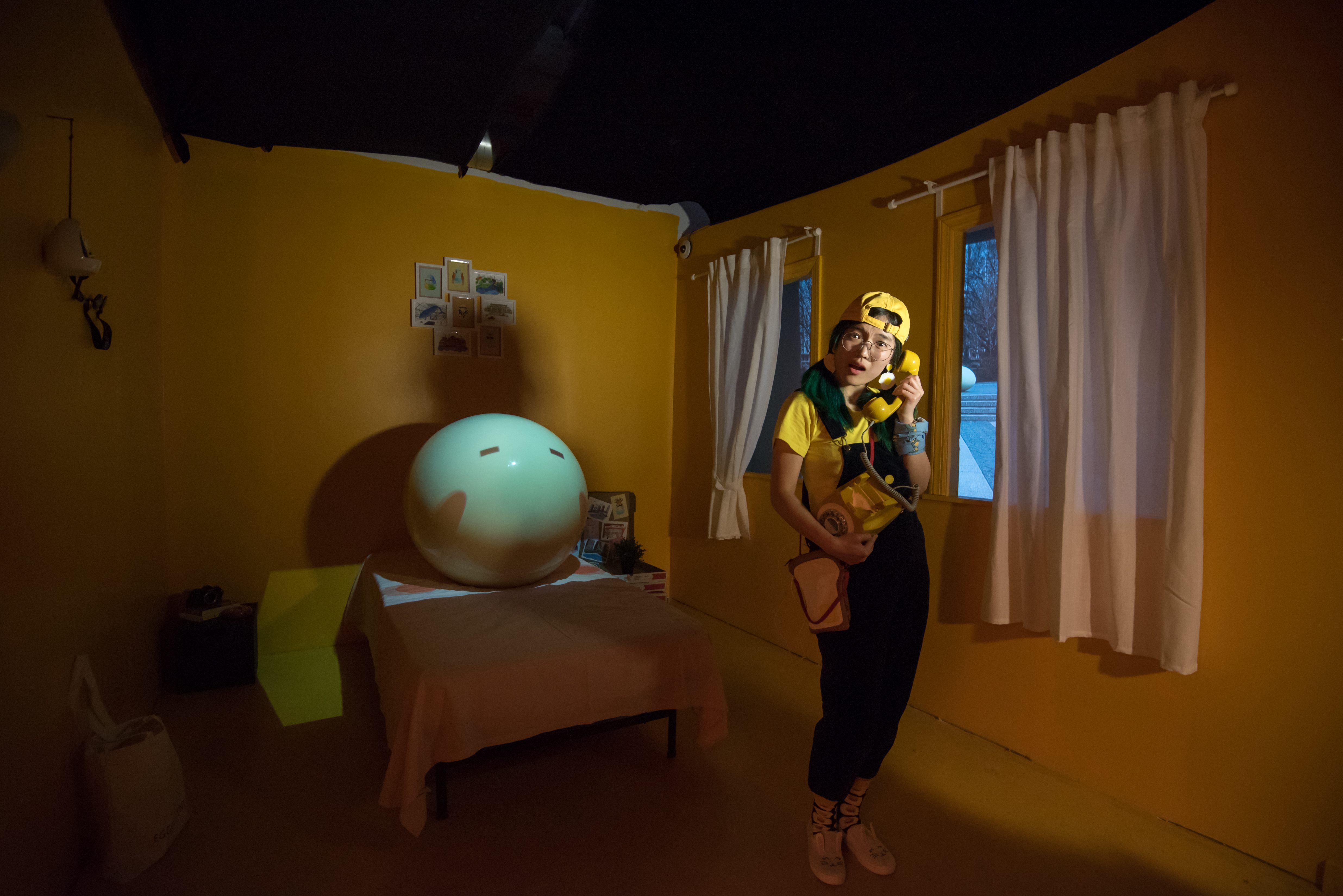 Ellis's small bedroom is a contrast to the rest of the house.