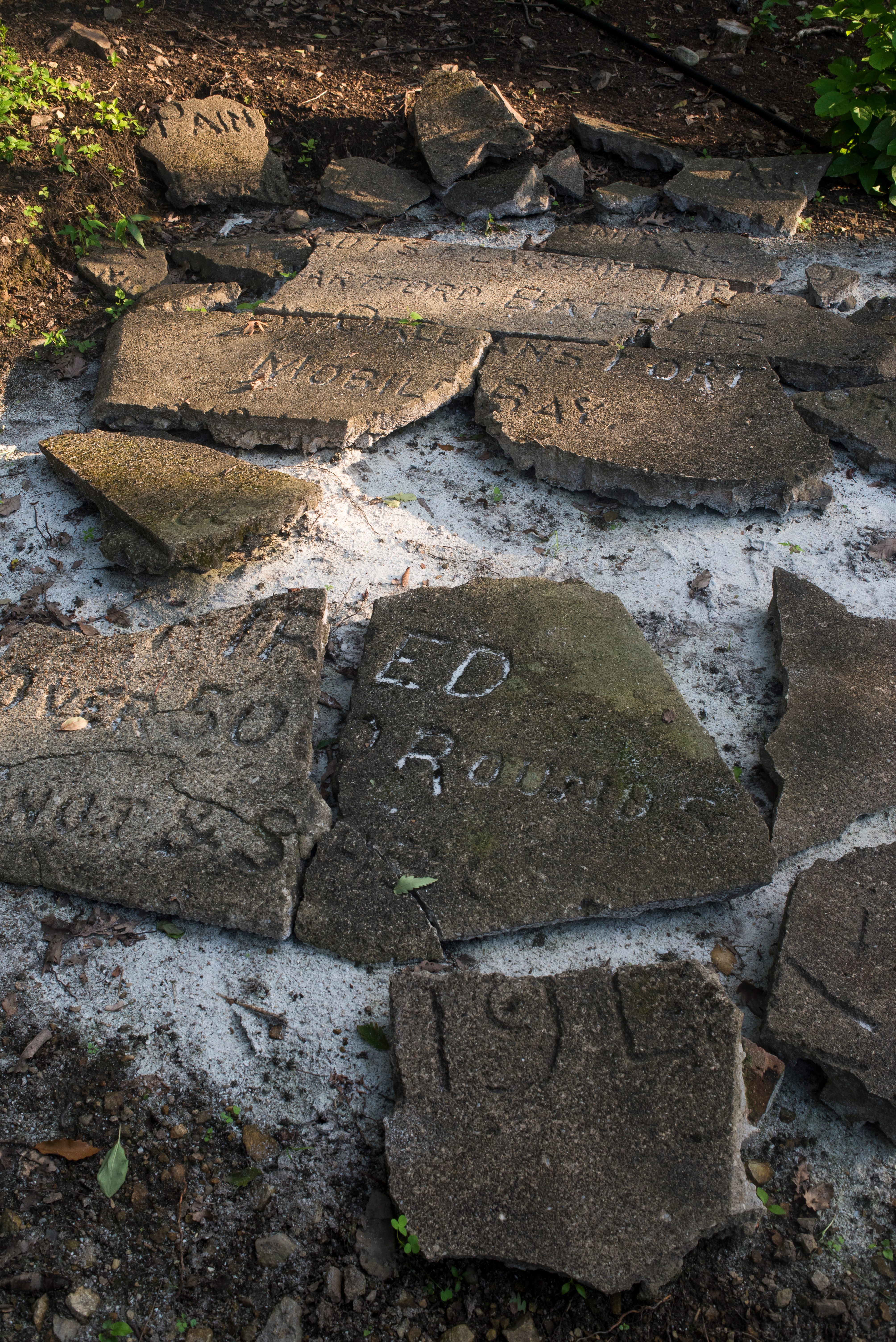 Engravings found on the grounds. 
