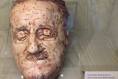 A facsimile of James Joyce's death mask