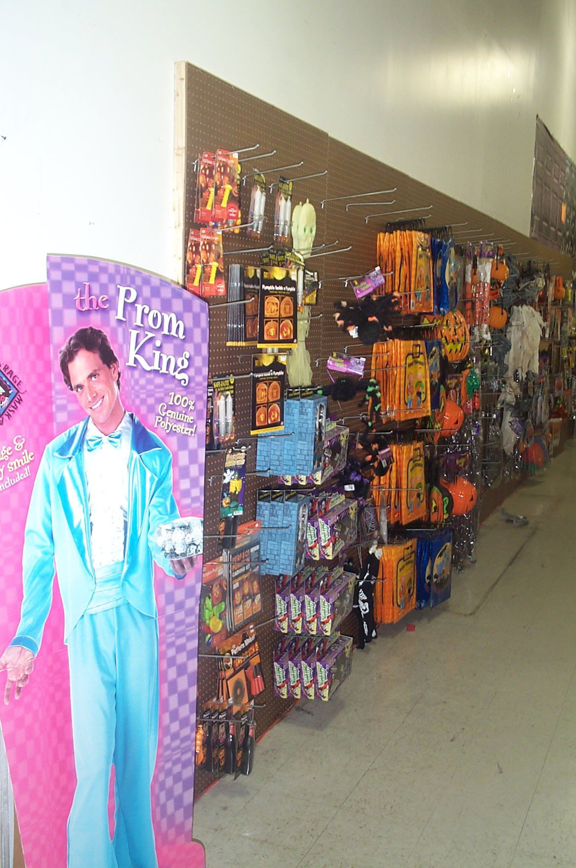 Inside a Halloween store.