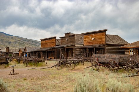 Explore over a dozen historic structures at the Old Trail Town living history museum in Cody, Wyoming.