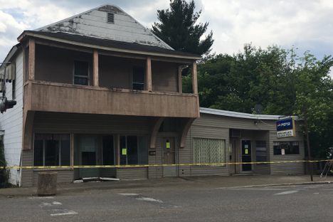 Longstanding Sprankle's Village Pizza was essentially swallowed by a sinkhole.