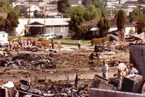 The aftermath of the crash, 1978.