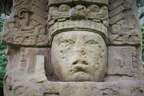 Detail of one of the stelae.