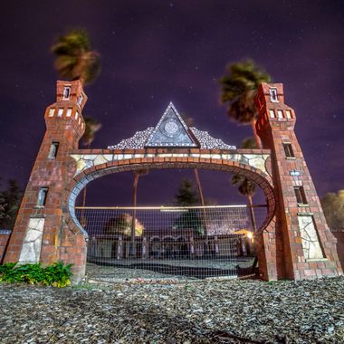 Court of the Mysteries at night