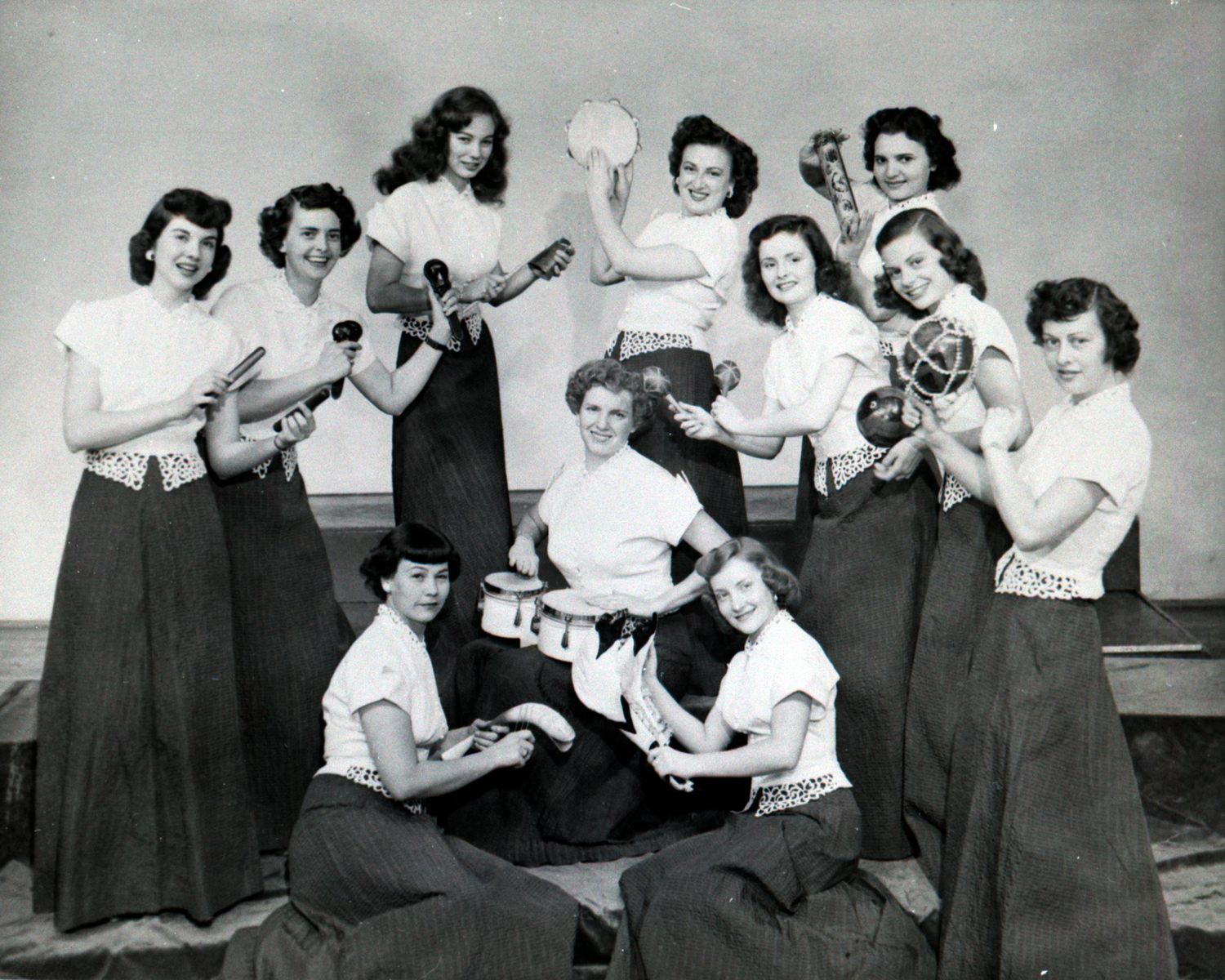 The Hormel Girls at a stage show in 1951.