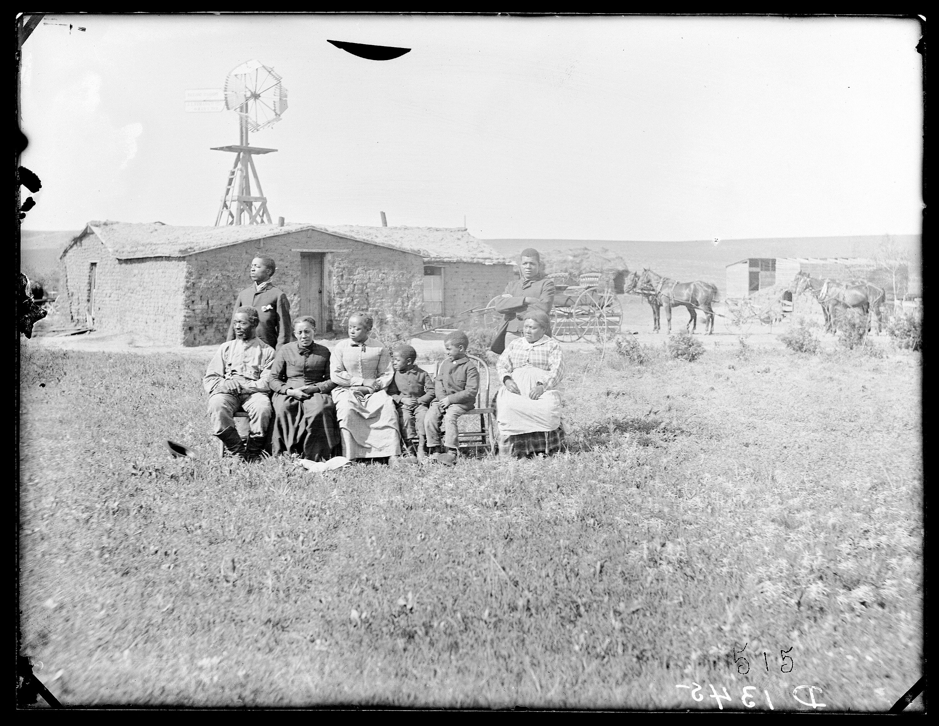 Homesteaders pose in front of their Nebraska house in the 1800s. (Photo: Library of Congress/Public Domain)