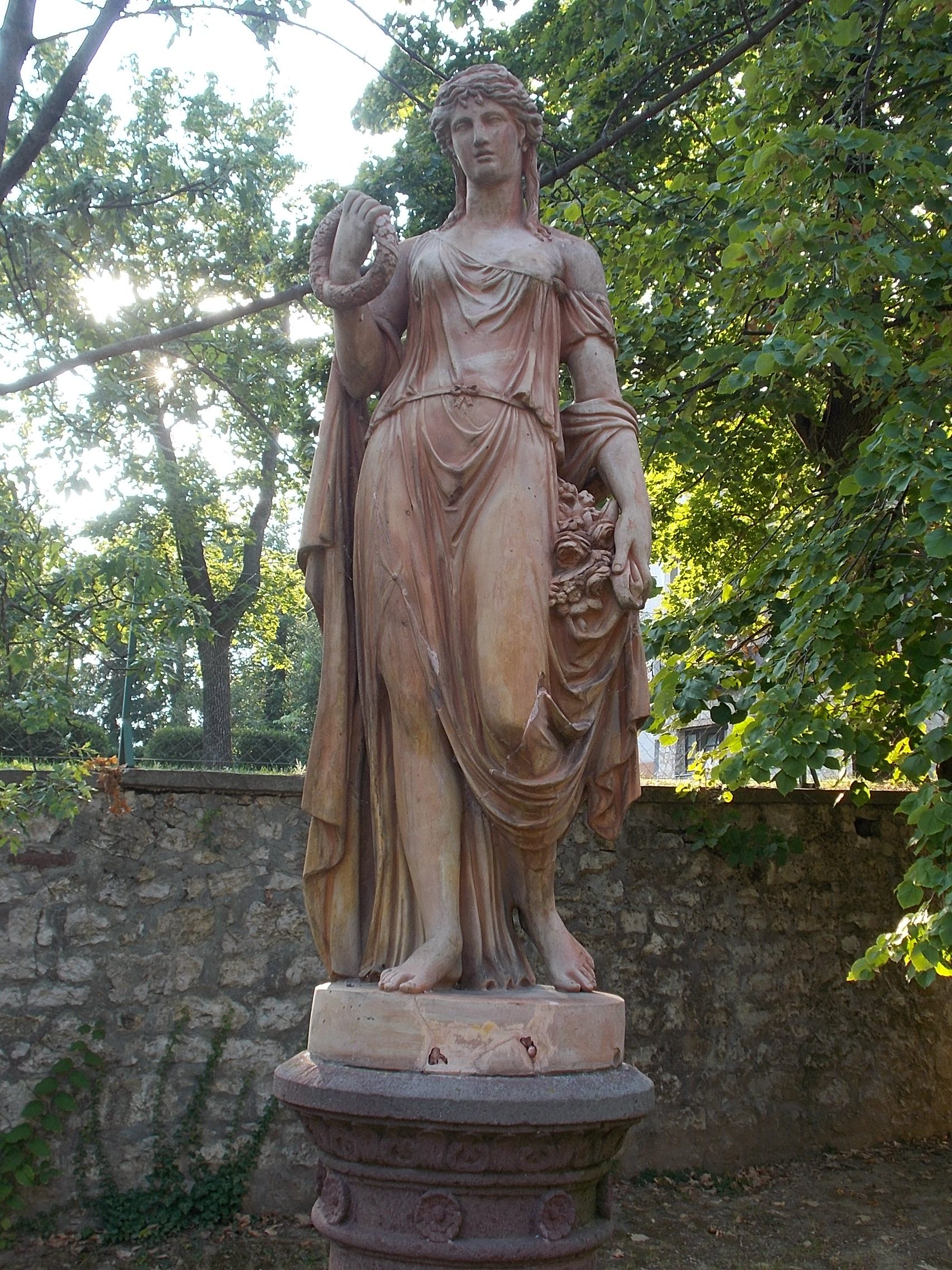 Statues of Flora such as this one in Hungary show the ancient devotion to the goddess.